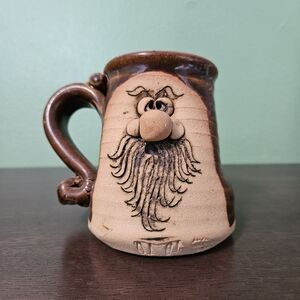 Vintage Handcrafted Peter Peterie Funny Face 1974 Ceramic Mug